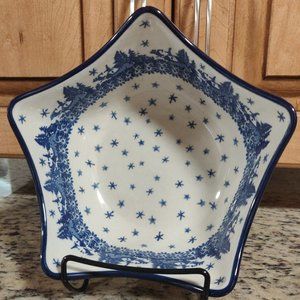 Ceramika Artystyczna 7" Blue Winter Bowl